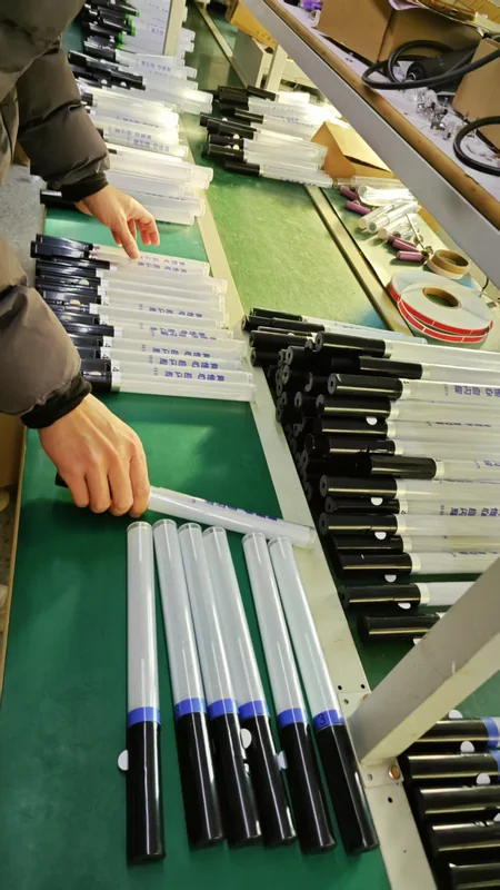 Glow stick production line with printed housings