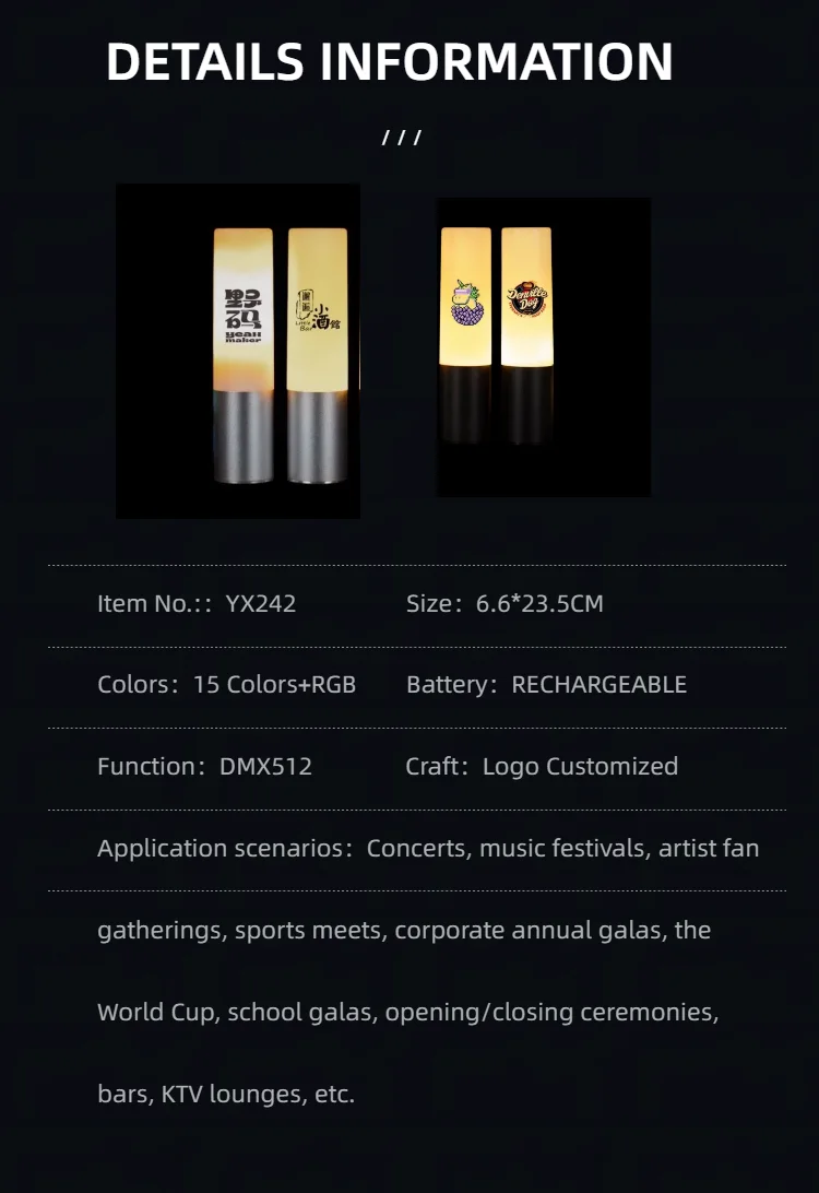 YX242 DMX512 Bar Light view